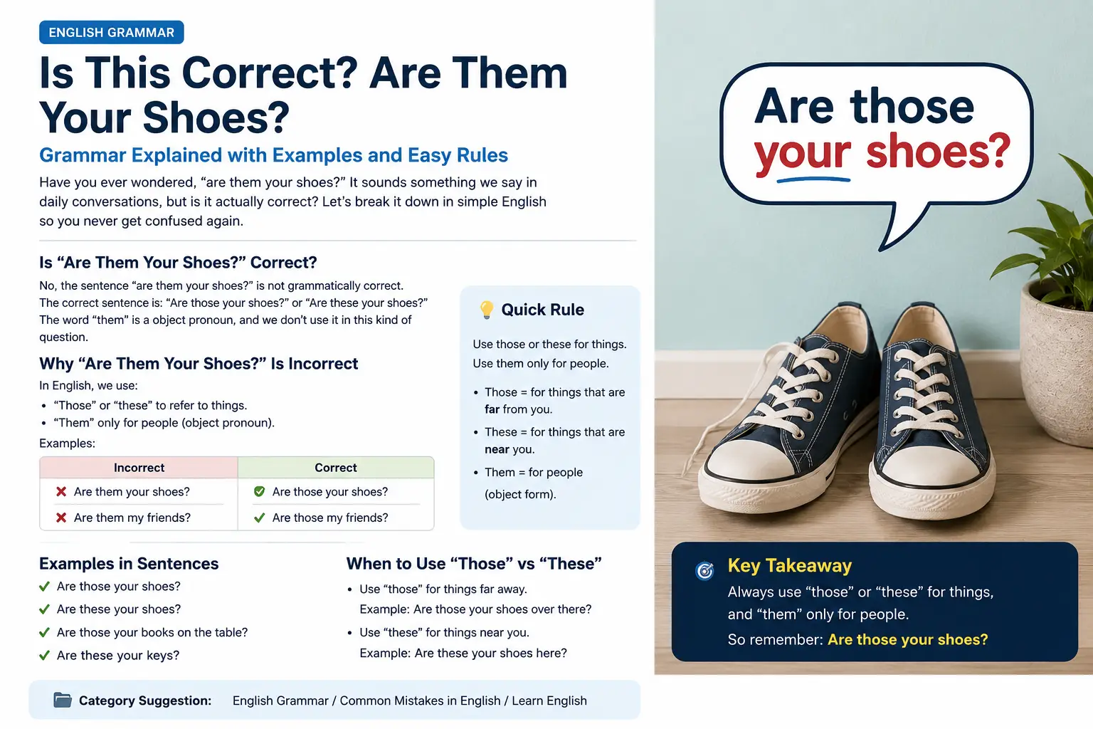 is this correct are them your shoes_